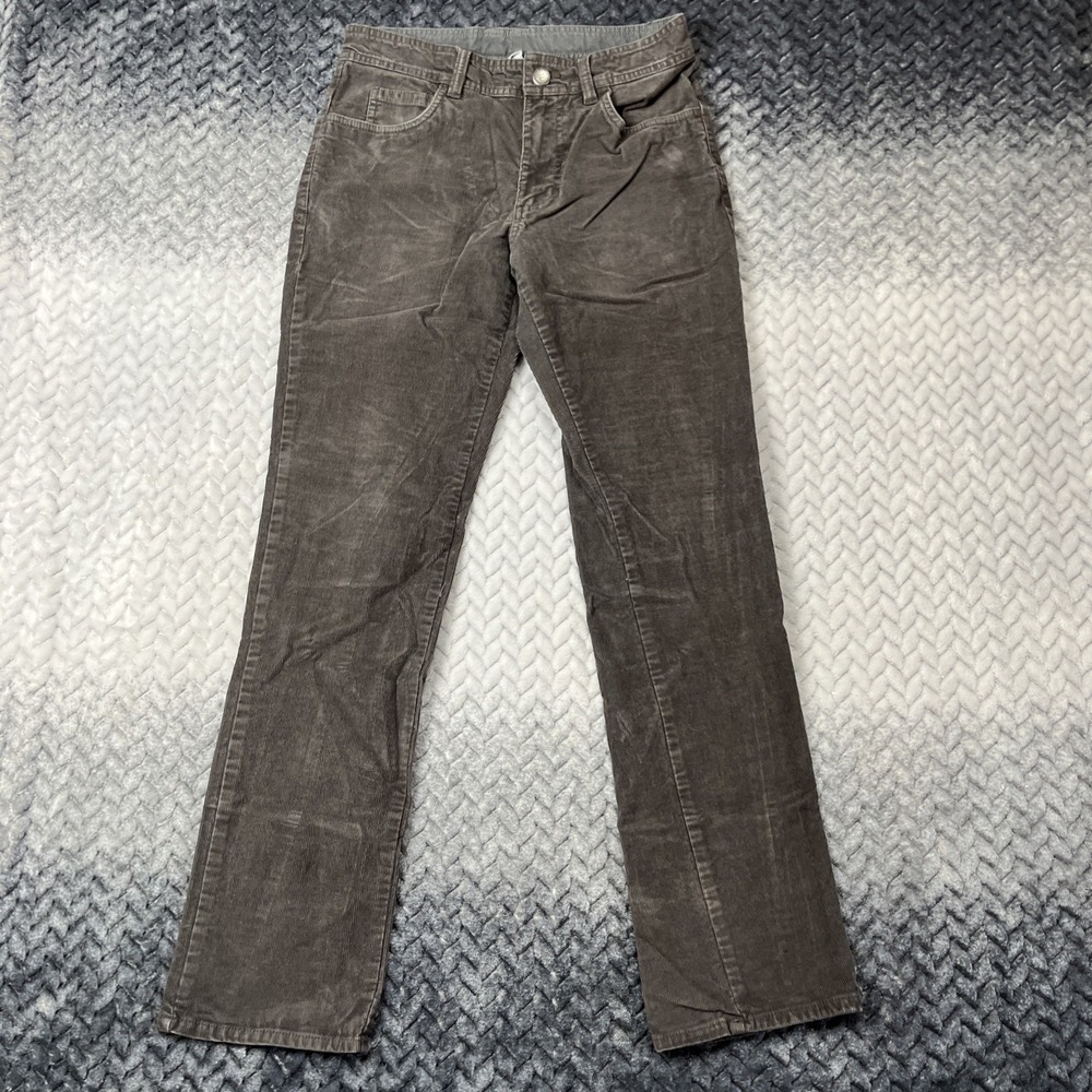 Columbia Corduroy Chino Pants Mens 30x32(meas 30) Gray 5 Pocket Straight Fit